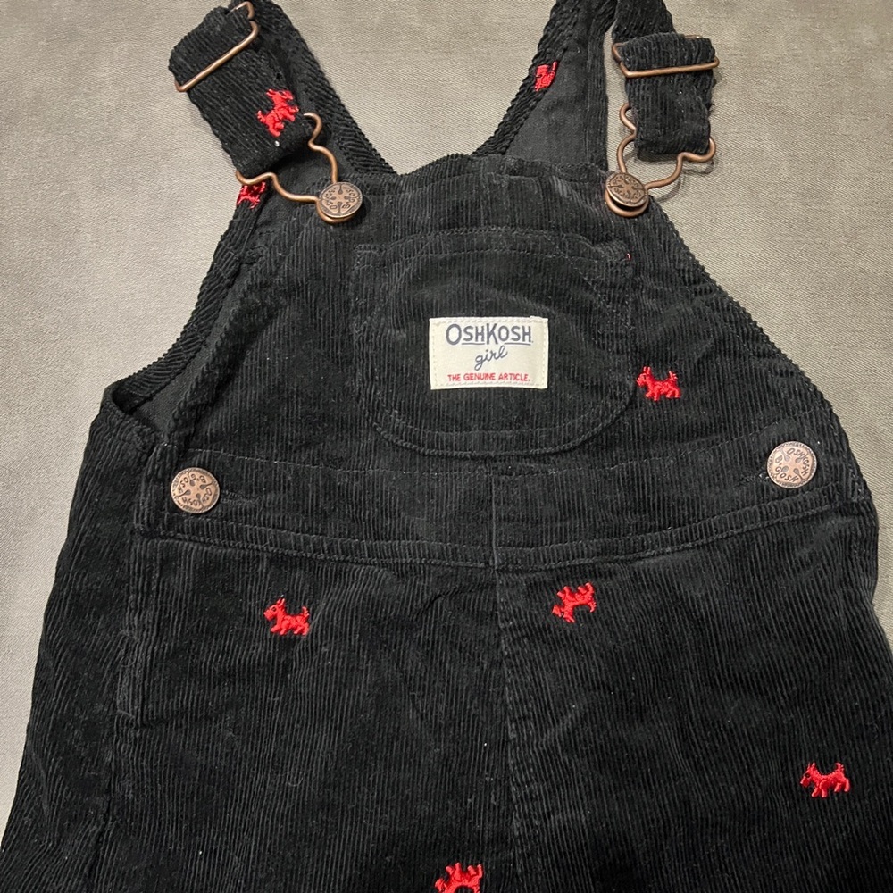 Oshkosh Scotty dog corduroy overall skirt 12 months